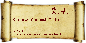 Krepsz Annamária névjegykártya
