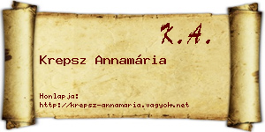 Krepsz Annamária névjegykártya