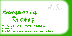 annamaria krepsz business card