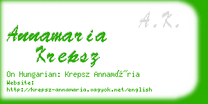 annamaria krepsz business card